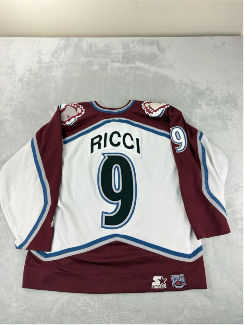 Vintage Starter Colorado Avalanche Mike Ricci #9 NHL Hockey Jersey - Picture 3 of 16